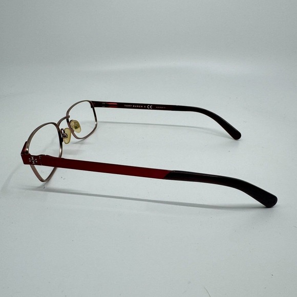 Tory Burch Eyeglasses TY1013 346 Burgundy Rectangular Metal Frame 51[]17 H10072 - Picture 2 of 7